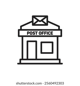 Post office icon Black and white logo
