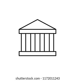 post office icon. Element of building and landmark outline icon for mobile concept and web apps. Thin line post office icon can be used for web and mobile