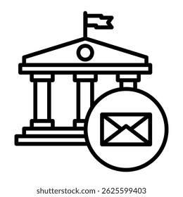 Post Office Icon Element For Design