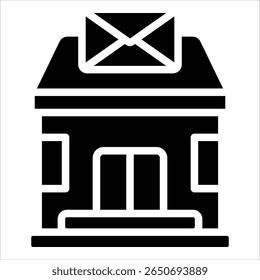 Elemento De Ícone De Post Office Para Design