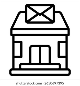 Elemento De Ícone De Post Office Para Design