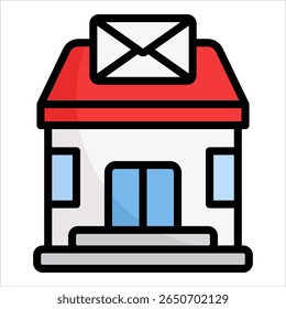 Elemento De Ícone De Post Office Para Design