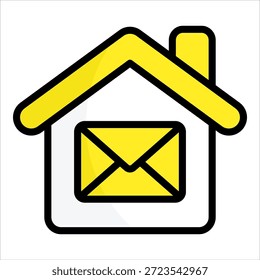 Elemento De Ícone De Post Office Para Design