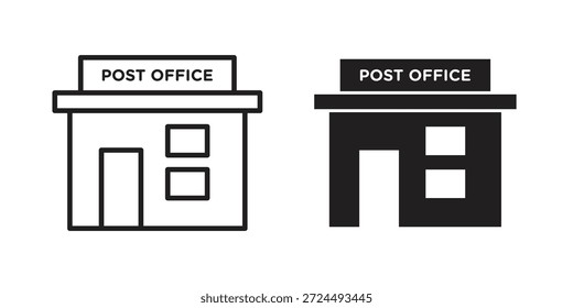 Post office icon illustration, thin line vector, web design sign,