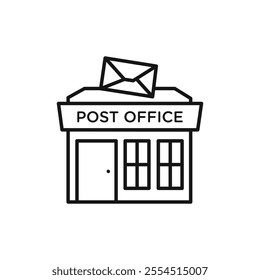 Post office icon Isolated flat vector in outline