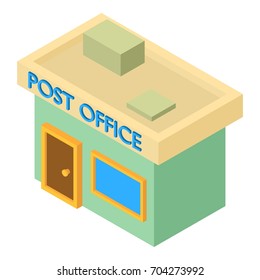 Post office icon. Isometric illustration of post office vector icon for web