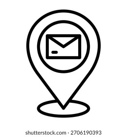 Ilustração do vetor do design da linha do ícone do correio