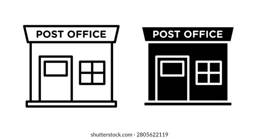 Post office icon line graphics bundle.