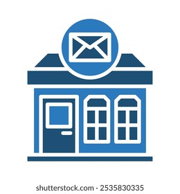 Post Office icon line vector illustration