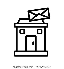 Post office icon logo sign set vector outline