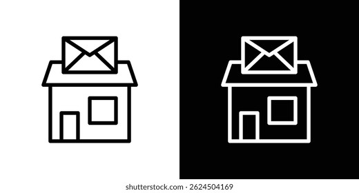 Post office icon. Logotype vector set