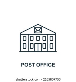 Post Office icon. Monochrome simple icon for templates, web design and infographics
