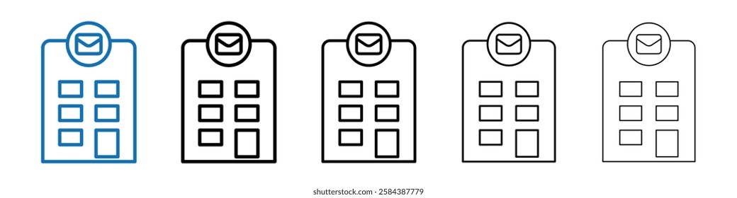 Post office icon Outline vector logo for web ui