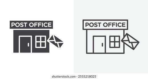 Post office icon. outlined vector style.