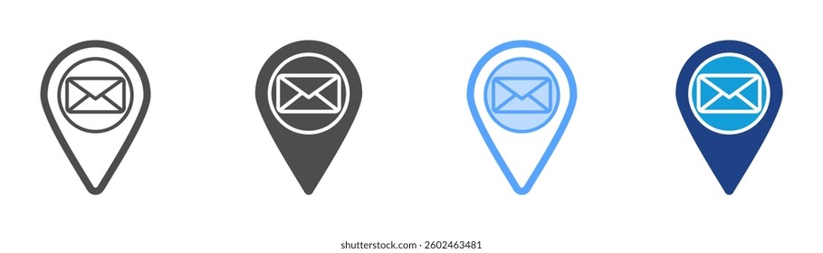 Post Office Icon Set Multiple Style Collection
