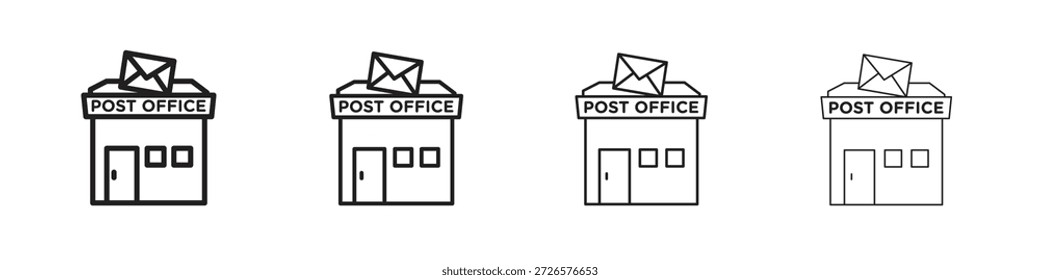 Postamt-Icon-Set Vektor eps10. Illustration, Logo-Symbol-Piktogramm-Vorlage