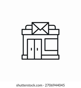Vector de signo de icono de oficina postal