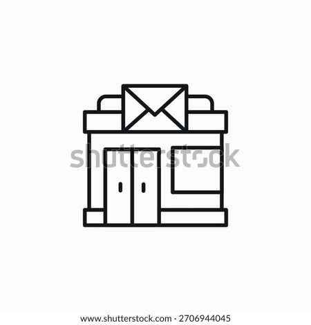 post office icon sign vector