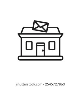 Post office icon Simple thin outline