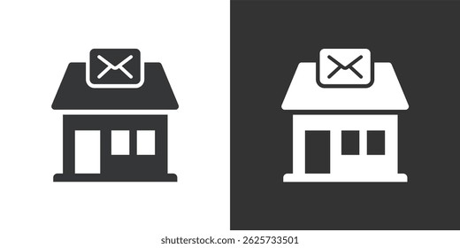 Post office icon. Solid glyph series icon