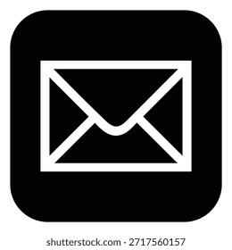 Icono de la oficina de correos con sobre estilizado y símbolo de construcción para servicios postales - Imagen de stock vectorial de alta calidad