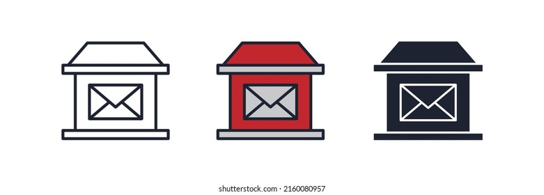 post office icon symbol template for graphic and web design collection logo vector illustration