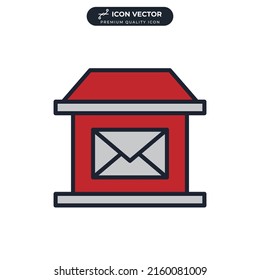 post office icon symbol template for graphic and web design collection logo vector illustration