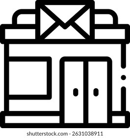 post office icon. Thin Linear Style Design Isolated On White Background