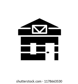 post office icon vector design eps 10. glyph icon design