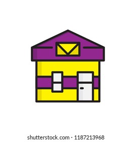 post office icon vector design eps 10. building icon vector