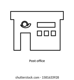 Post office icon vector illustration black linear on white background