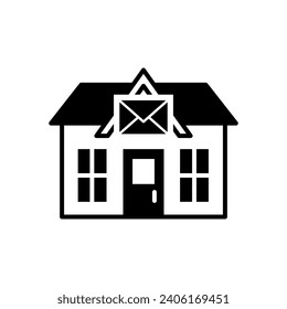 Post office icon vector illustration. Postal center on isolated background. Letter sign concept.