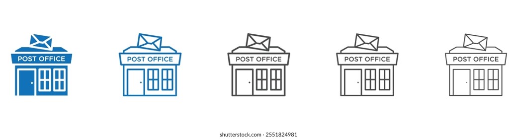 Post office icon vector set collection for web