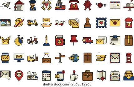 Post office icons High-Quality Vector Icons Collection with Editable Stroke. Ideal for Professional and Creative Projects.