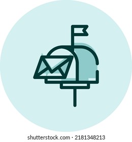 Post office, illustration, vector on a white background.