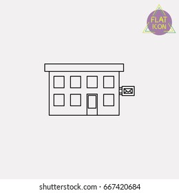 post office line icon