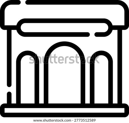 post office line icon illustration vector