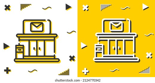 post office line icon. Simple outline style.post office linear sign. Vector illustration isolated on white background. Editable stroke EPS 10