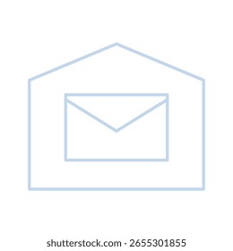 Correo postal en el icono de esquema