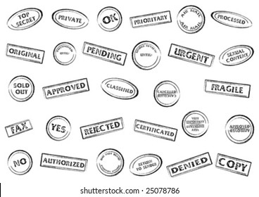 Post or office marks isolated over white background