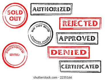 Post and office marks over white background