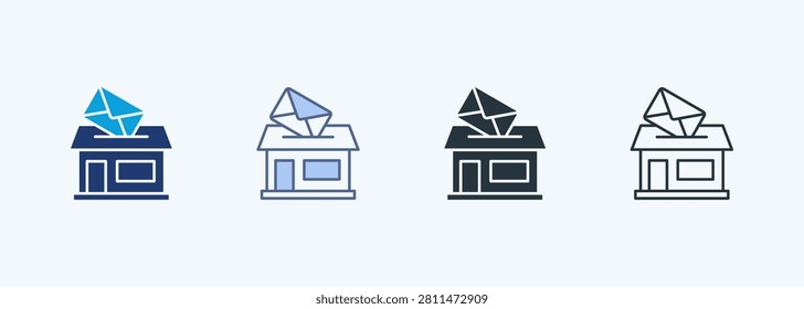 Post Office Multiple Style Icon Collection