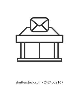 post office outline icon pixel perfect for website or mobile app