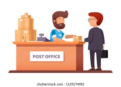 Post office. Postal service. Parcel