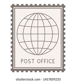 Post office postmark. Vector illustration isolated on white background