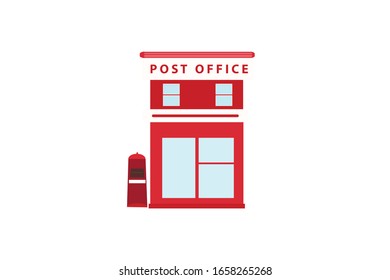 Post Office Public Place Vector Illustration