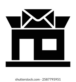 Post Office Vector Glyph Icon Vector Design