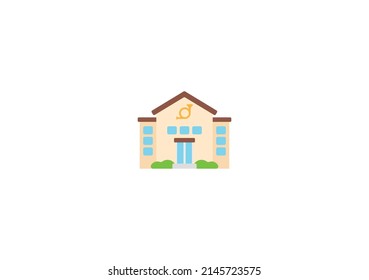 Post Office Vector Isolated Emoticon. Post Office Icon