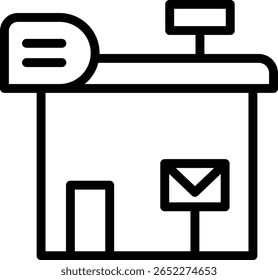 Design de ícone de linha de vetor do Post Office