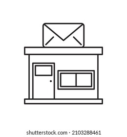 Post Office vector Outline Icon Design illustration. Shipping and Delivery Symbol on White background EPS 10 File